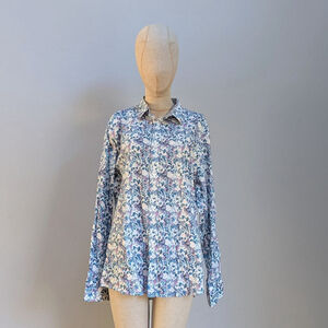 Duchamp London Abstract Floral Print Long Sleeve Shirt - Size 17/XL